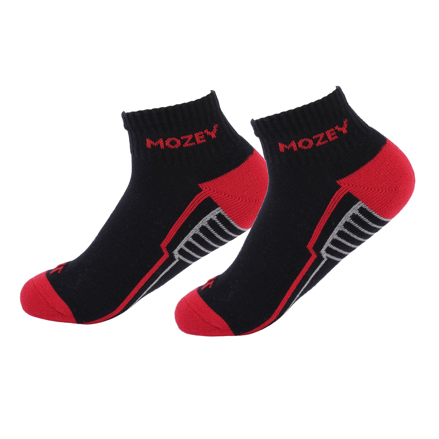 Activewear Ankle socks -Black/Red