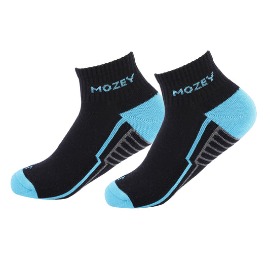 Activewear Ankle socks -Black/Chlorine blue