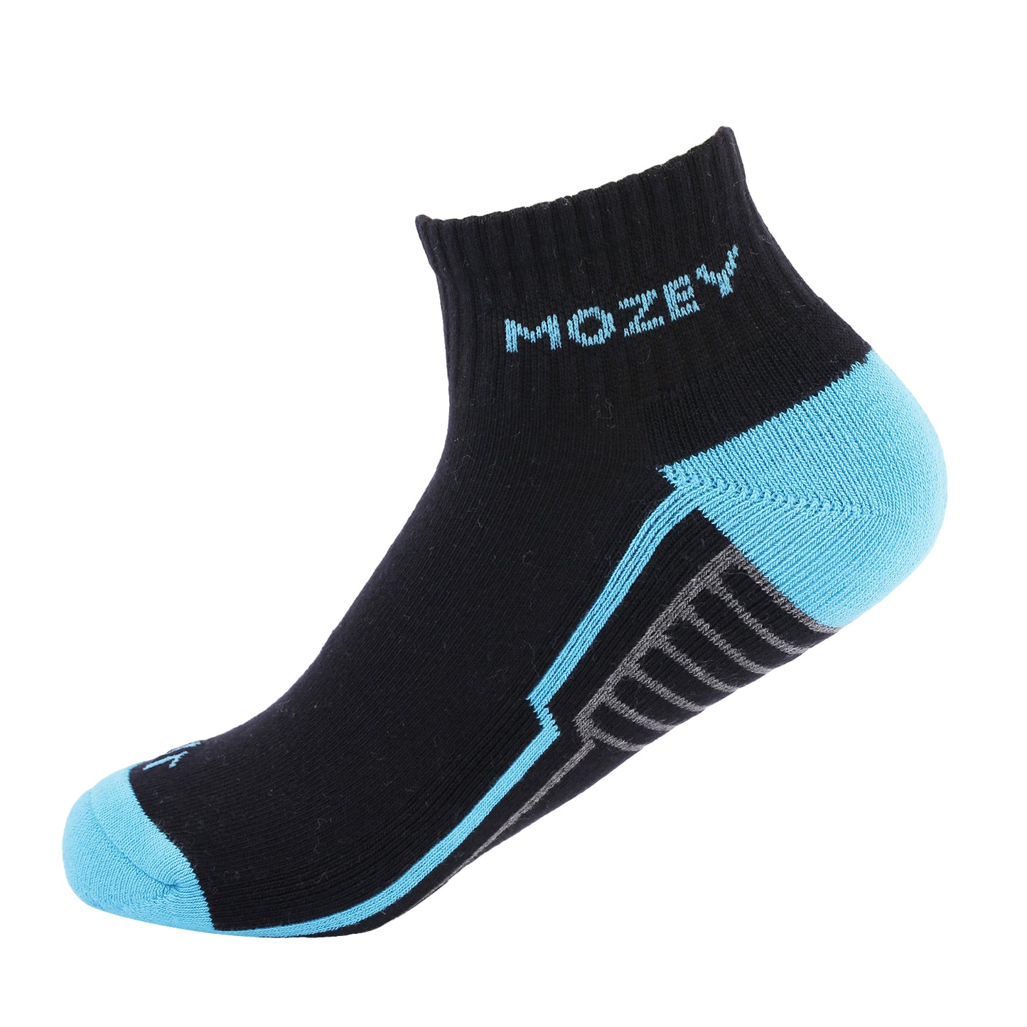 Activewear Ankle socks -Black/Chlorine blue