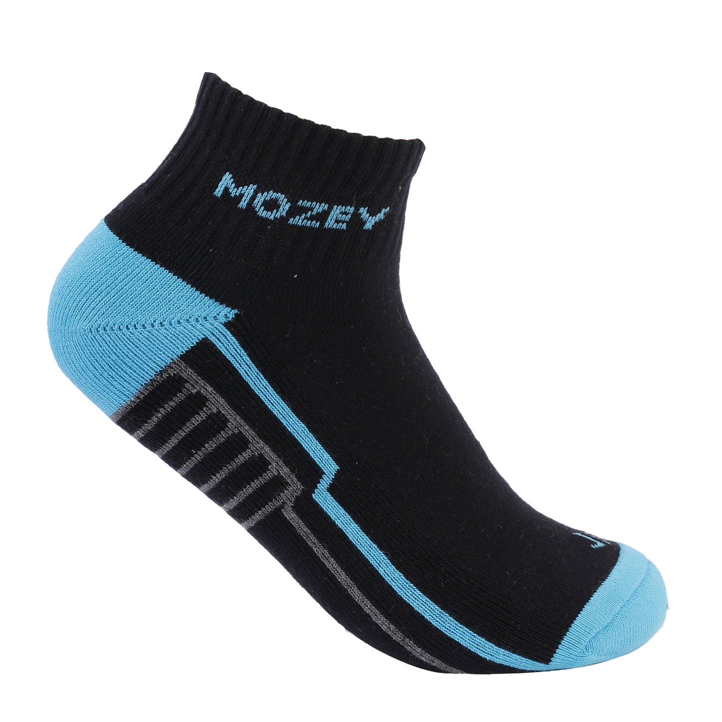 Activewear Ankle socks -Black/Chlorine blue