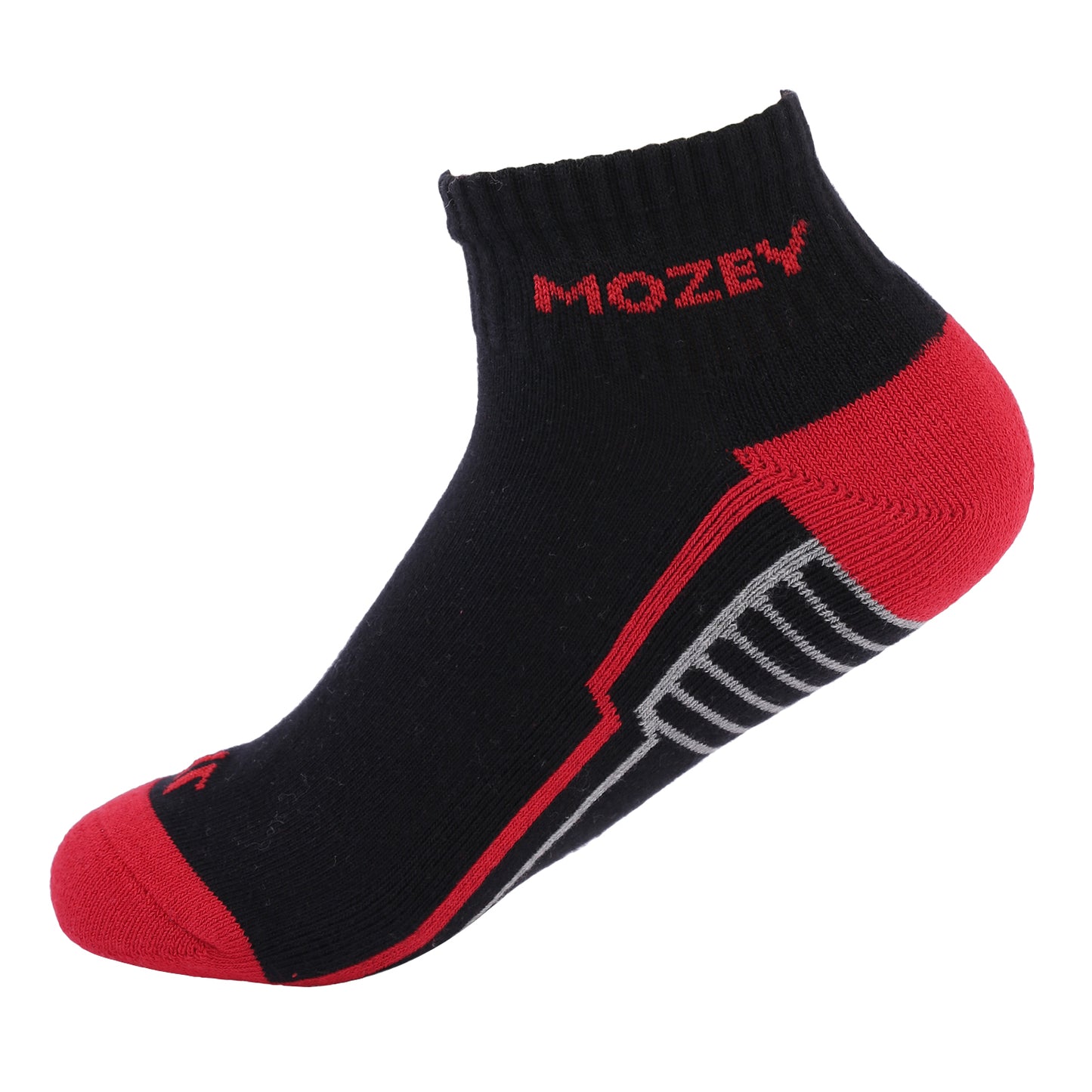 Activewear Ankle socks -Black/Red