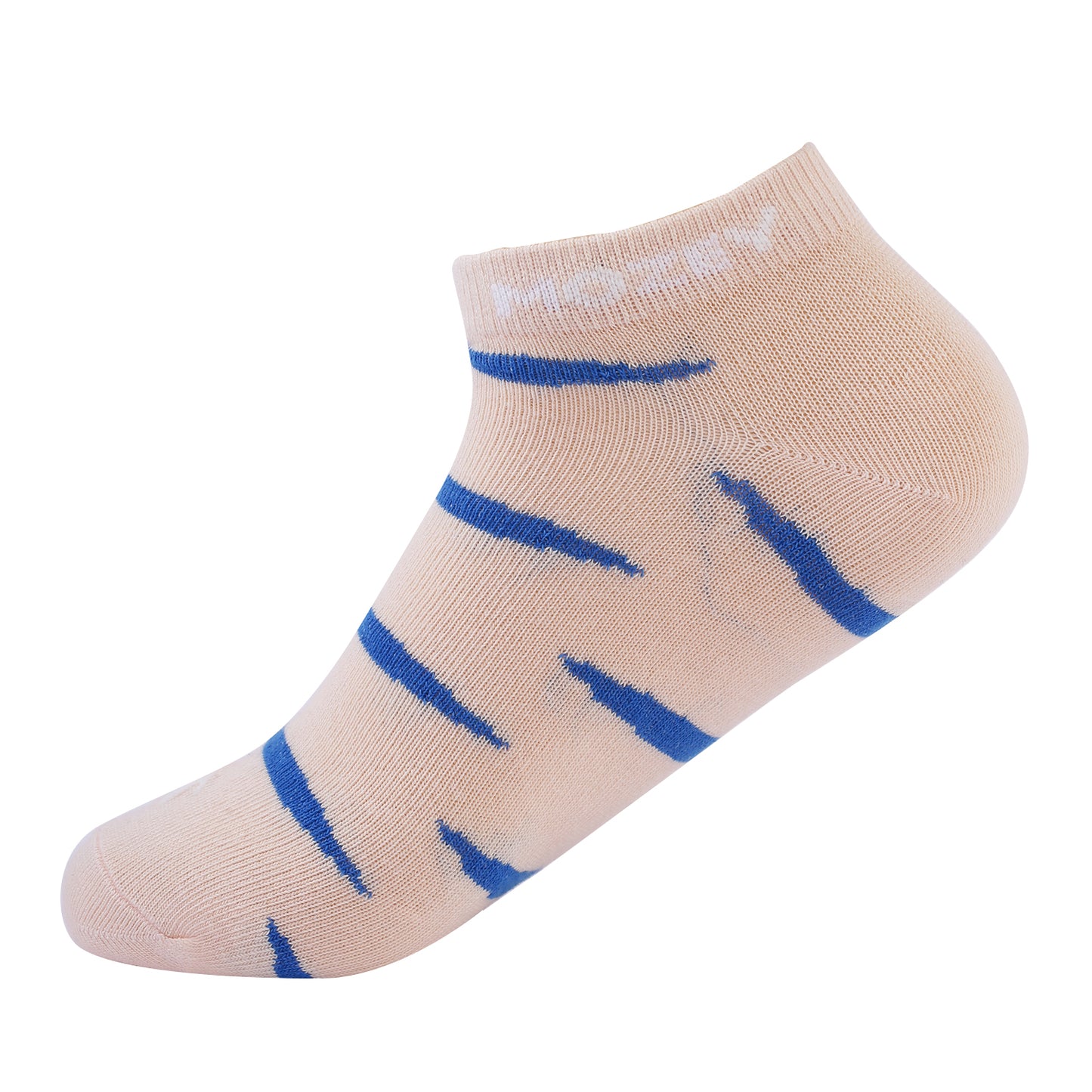 Multi Colour Unisex Ankle socks - Peach/Royal