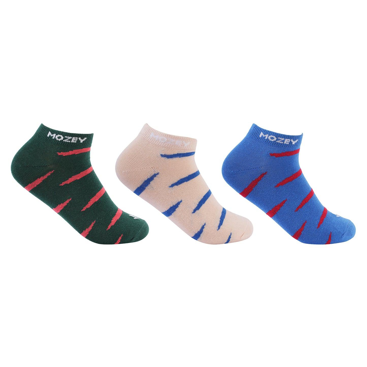 Multi Colour Unisex Ankle socks - pack of 3