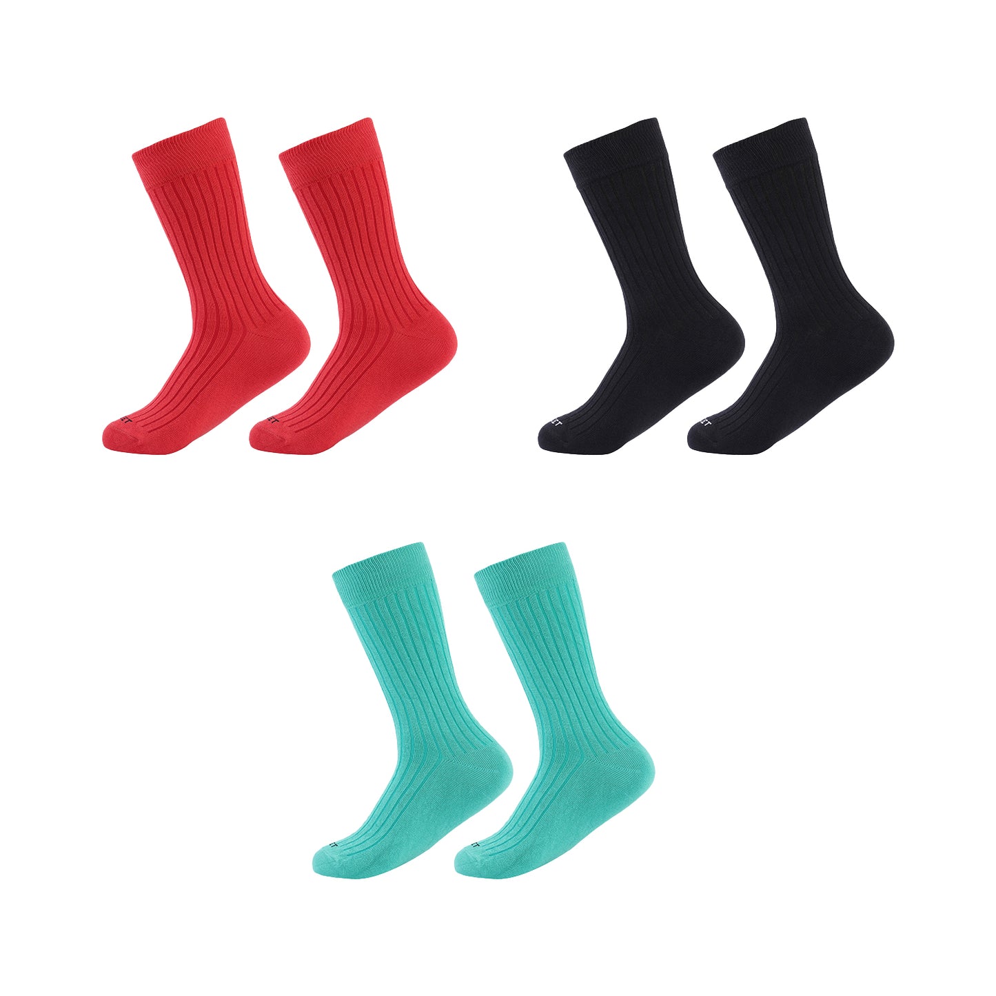 Formal Men's Ribbed Socks-pack of 3