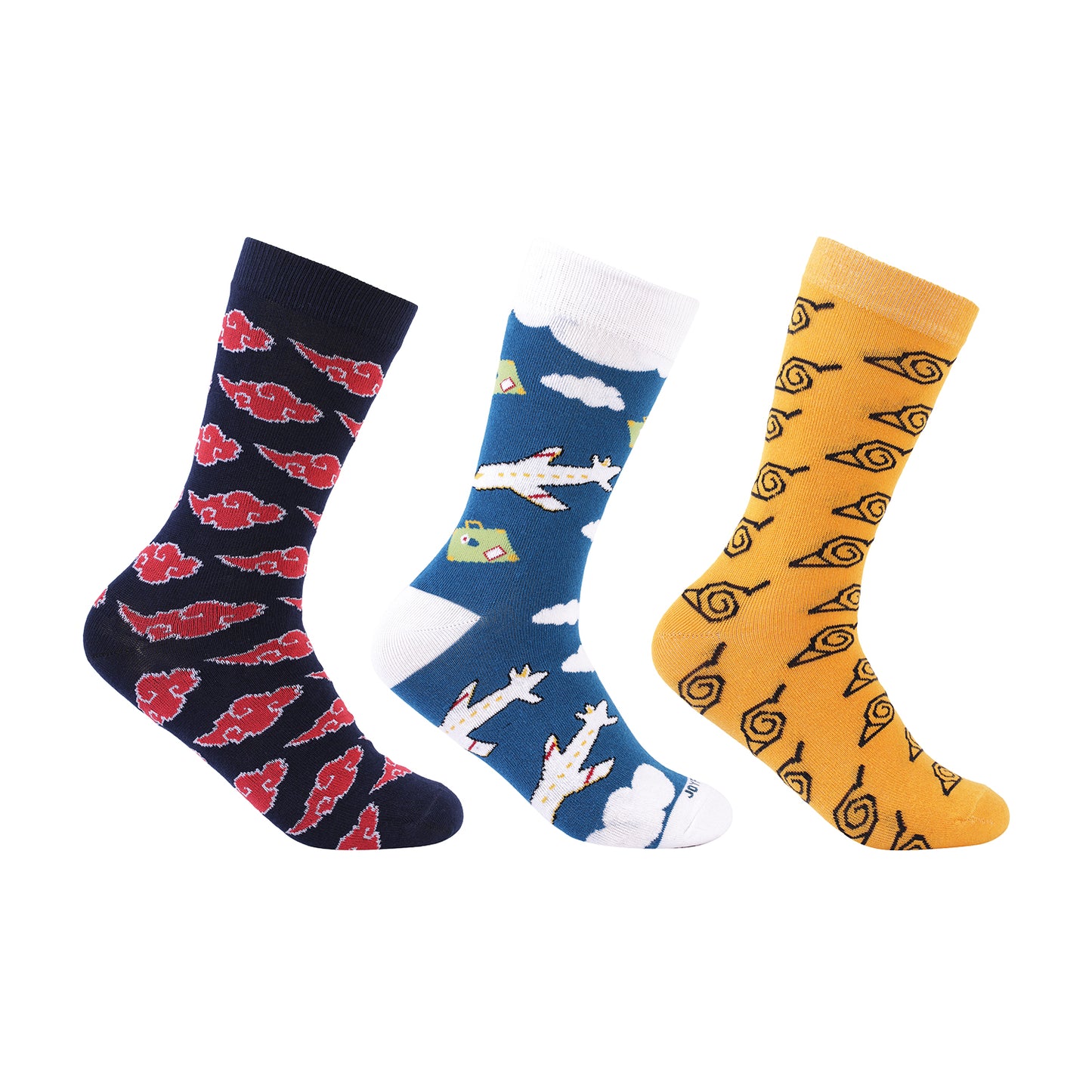 Formal Mens Socks-Airport/Akatsuki/Naruto Edition-pack of 3