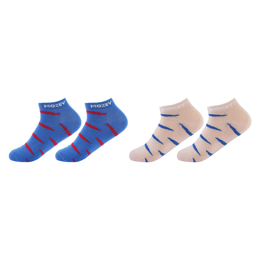 Multi Colour Unisex Ankle socks - Pack Of 2