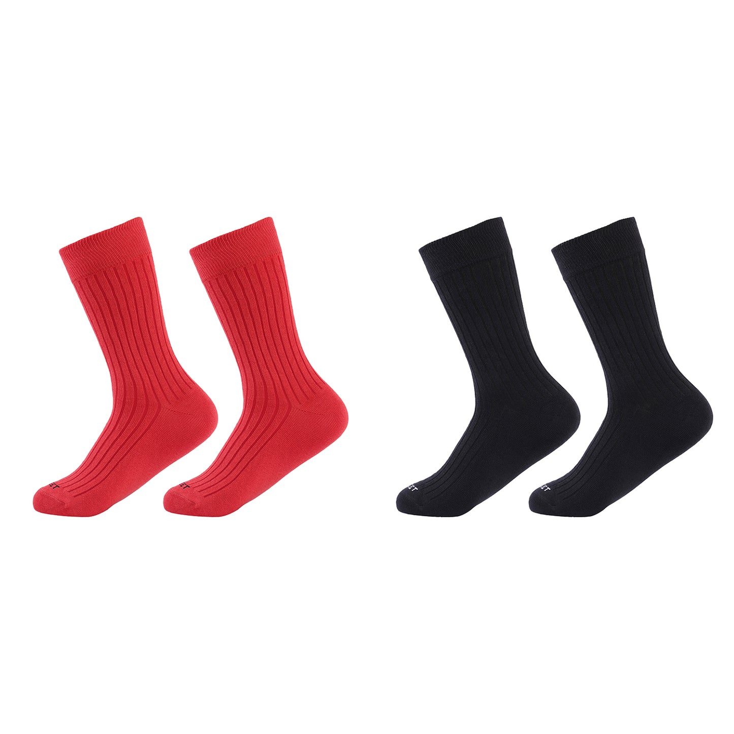 Formal Men's Ribbed Socks-Pack Of 2