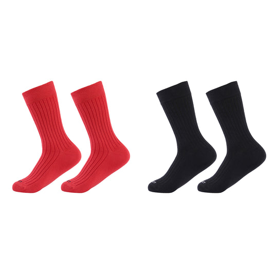 Formal Men's Ribbed Socks-Pack Of 2