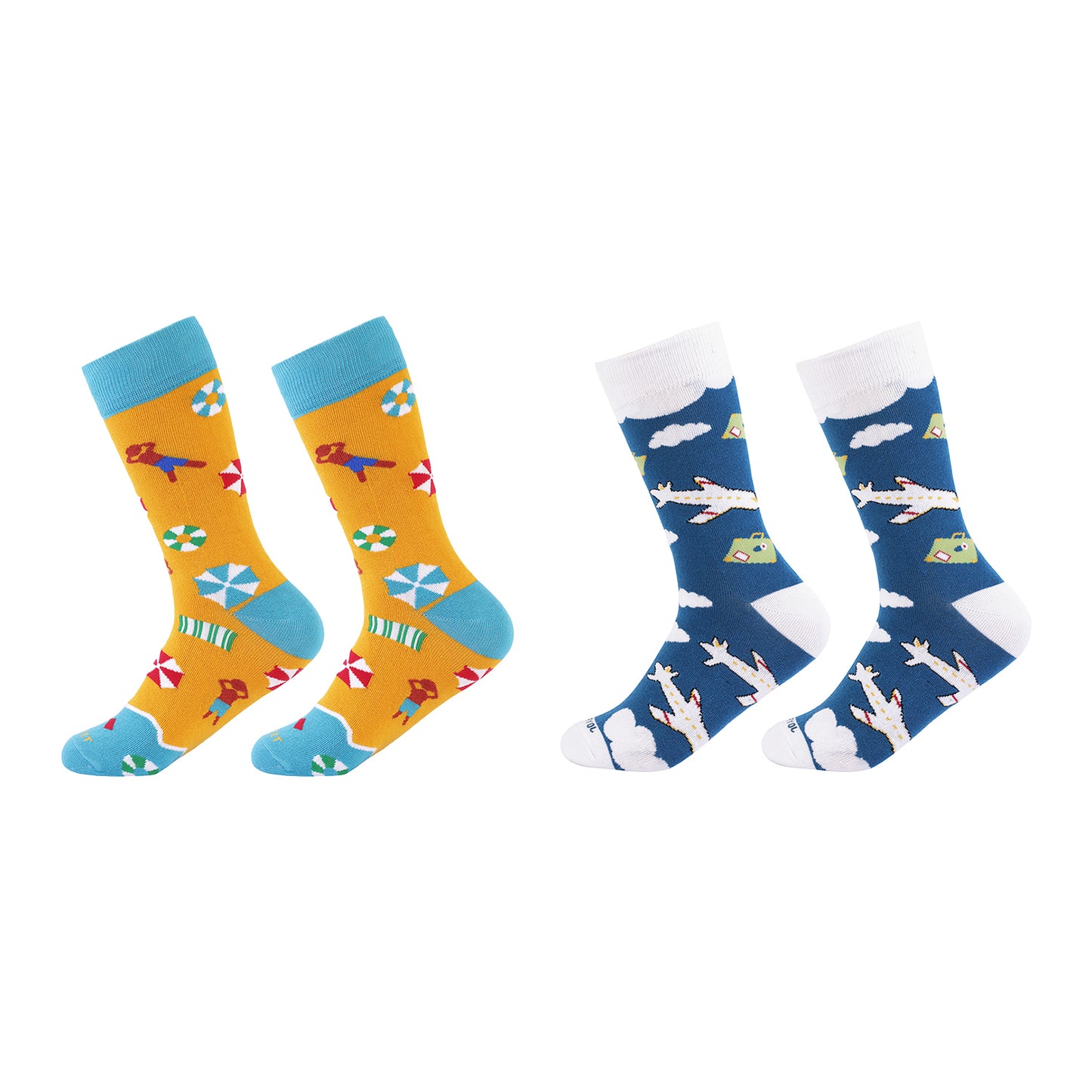 Formal Men's Socks-Airport & Beach Edition-Pack Of 2