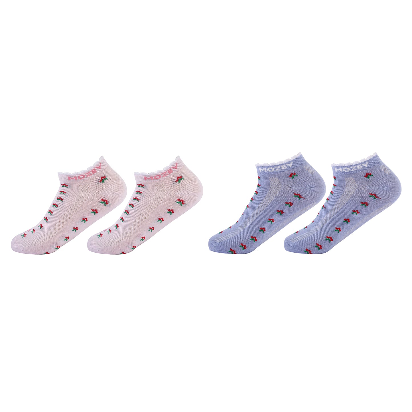 Women Graphic Sneaker Ankle Socks-pack of 2