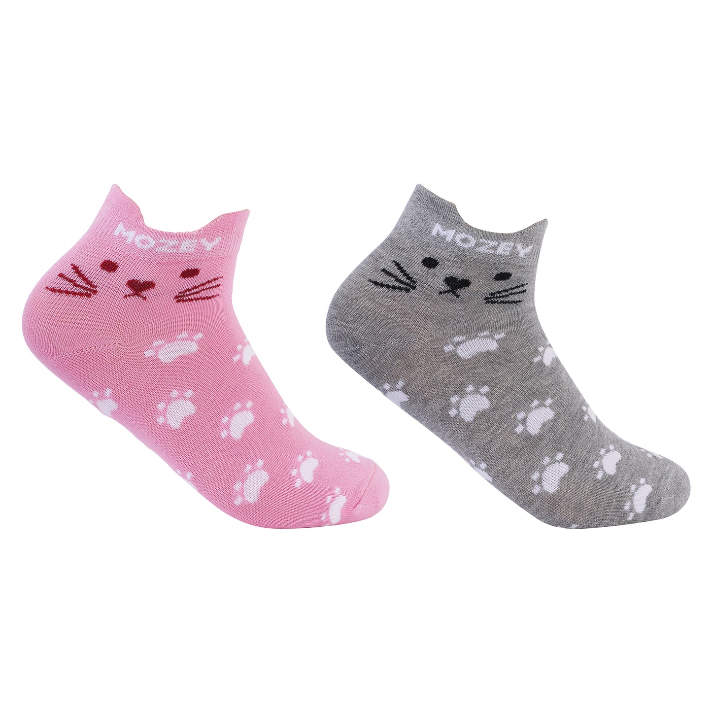 Women's- Cat Sneaker Ankle Socks-pack of 2