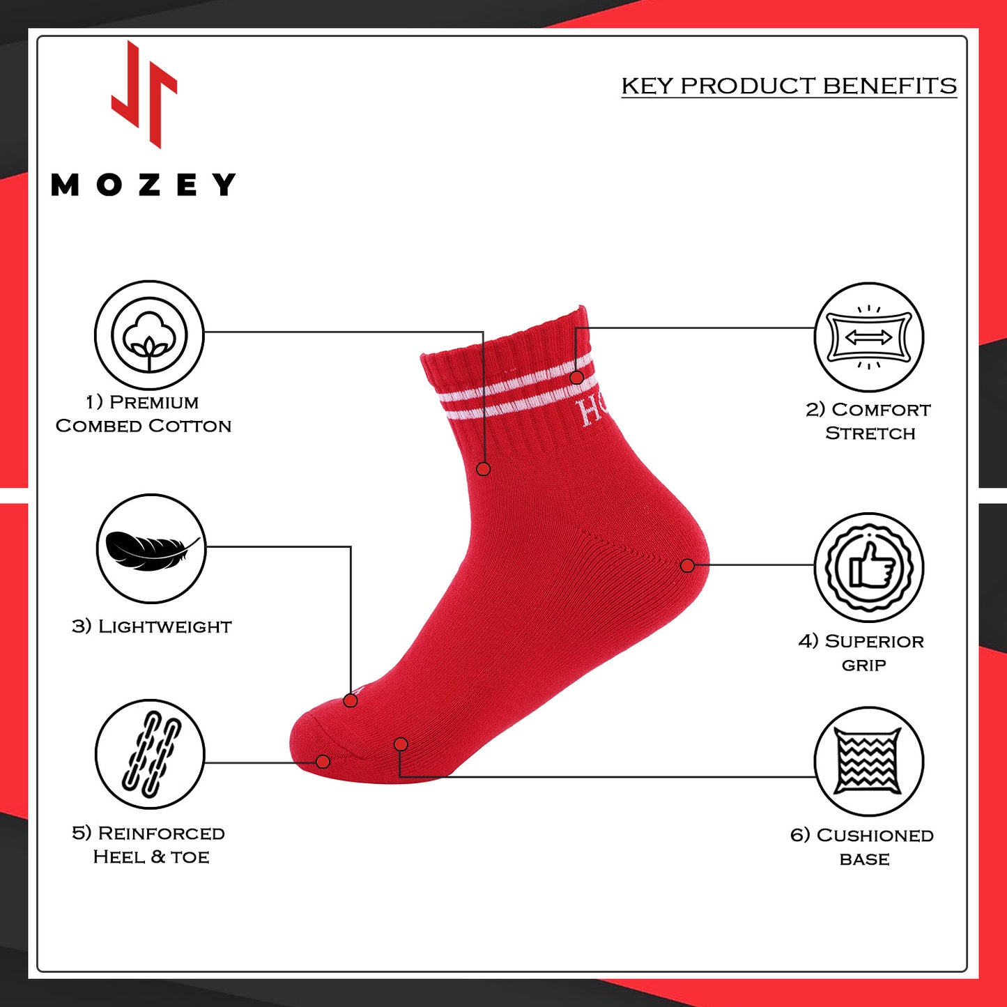 Lifestyle Socks- Quater length - pack of 3