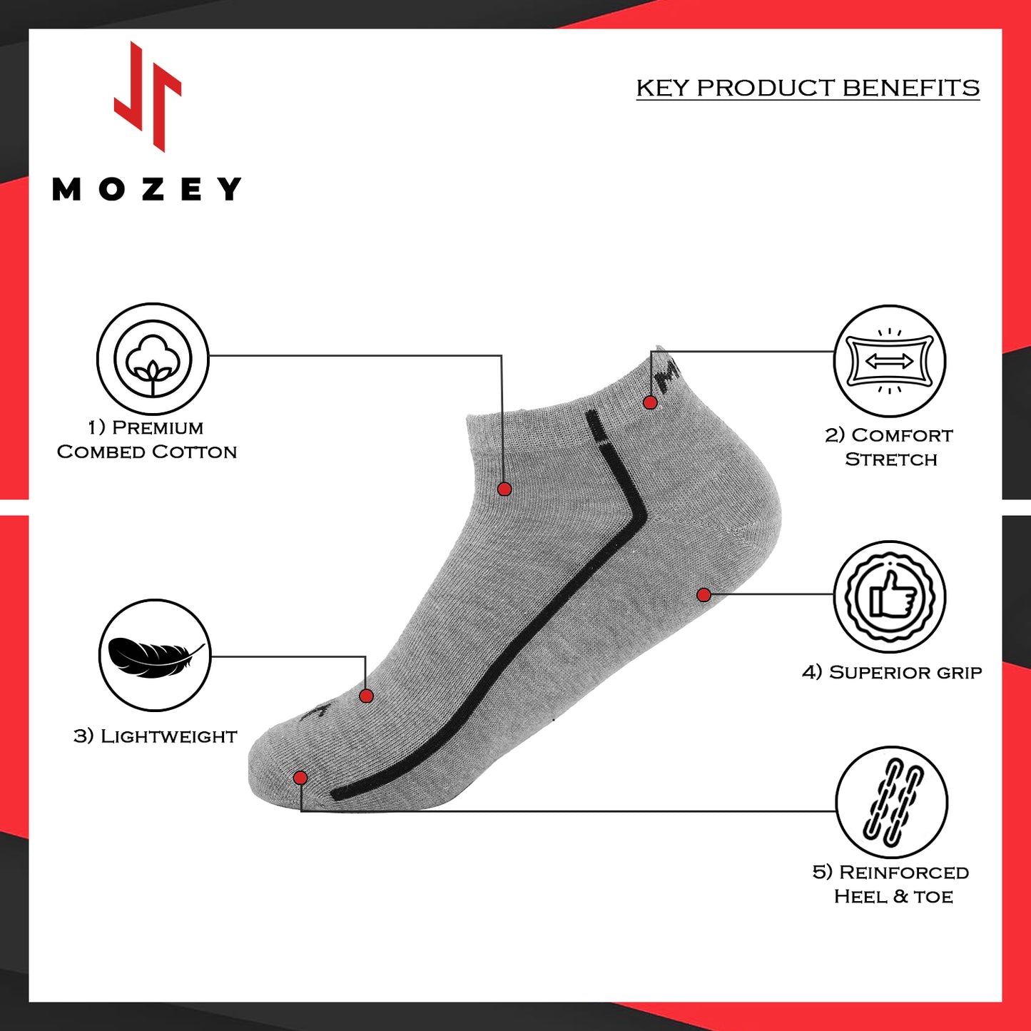 Ankle Plain Unisex socks